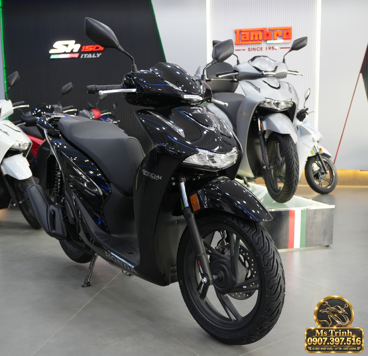 Honda SH150i Ý đen bóng 2027 tại An Giang - Sơn bóng lịch sự, tiện ích cho mỗi ngày