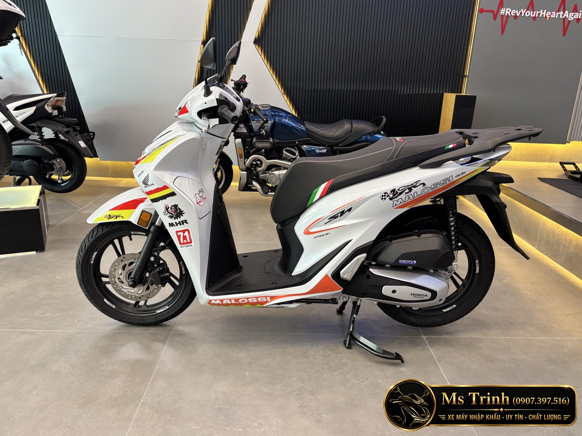 Honda SH150 Ý Malossi 2026 tại An Giang - Tem custom thể thao, dáng SH thanh lịch
