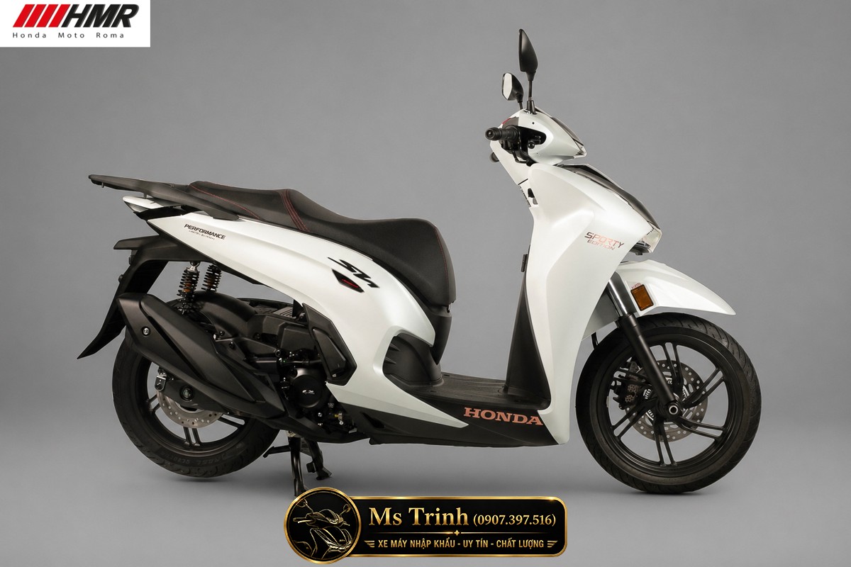 Honda SH350i nhập Ý 2026 tại An Giang - SH350i Sporty Trắng Nhám, Xám Bóng Đẳng Cấp Chuẩn Ý