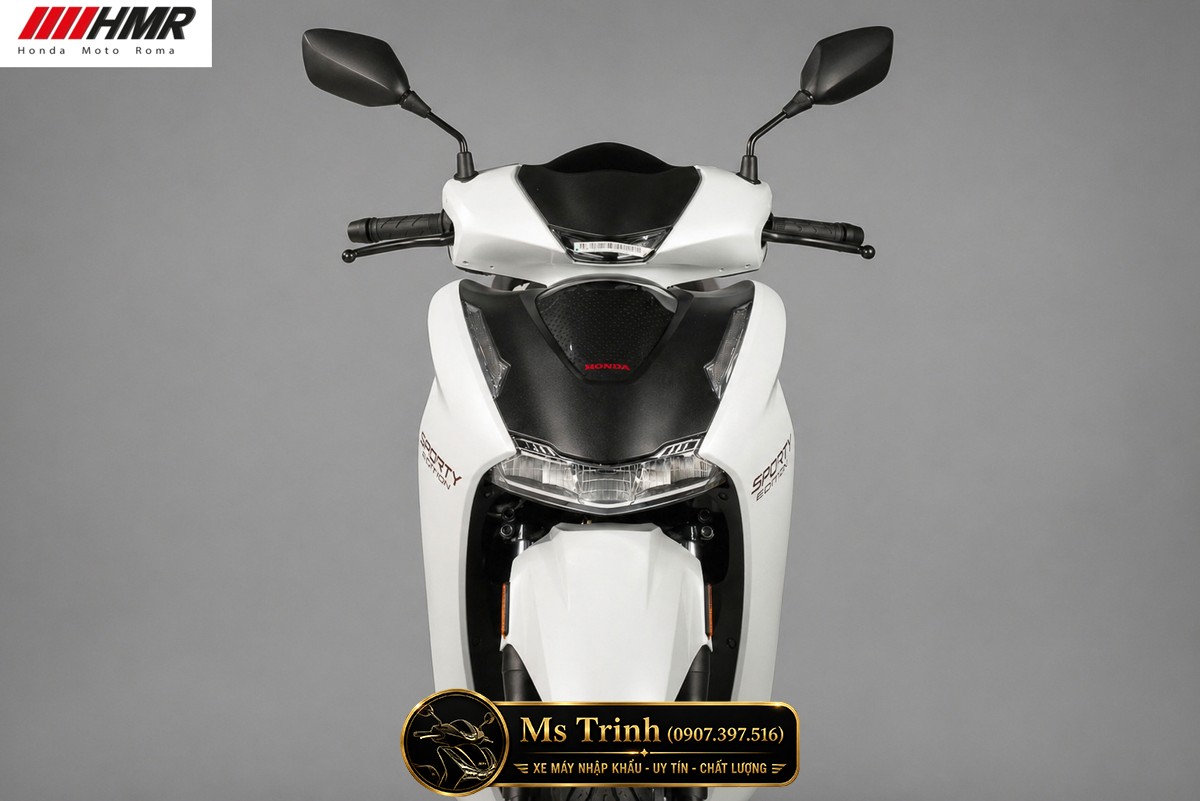 Honda SH350i nhập Ý 2026 tại An Giang - SH350i Sporty Trắng Nhám, Xám Bóng Đẳng Cấp Chuẩn Ý