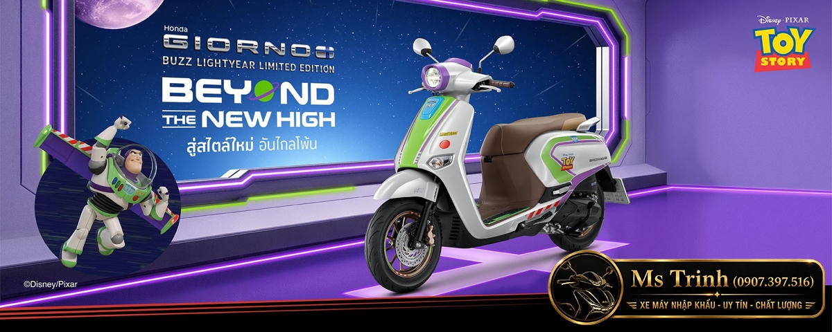 Honda Giorno+ Buzz Lightyear Limited Edition 2026 Bản giới hạn 2.000 xe tại An Giang