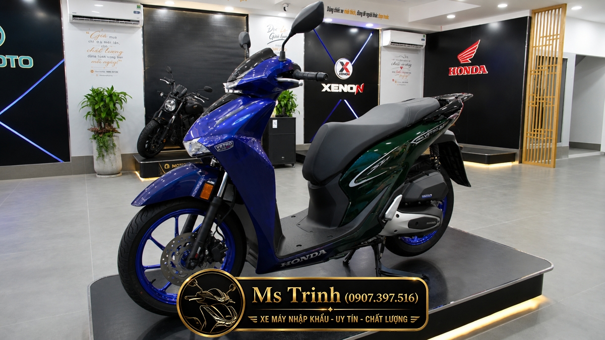 Honda SH150i Vetro Sapphire - Green tại An Giang: SH Ý 2 trong 1 giới hạn 200 xe