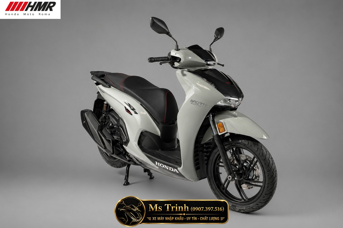 Honda SH350i nhập Ý 2026 tại An Giang - SH350i Sporty Trắng Nhám, Xám Bóng Đẳng Cấp Chuẩn Ý