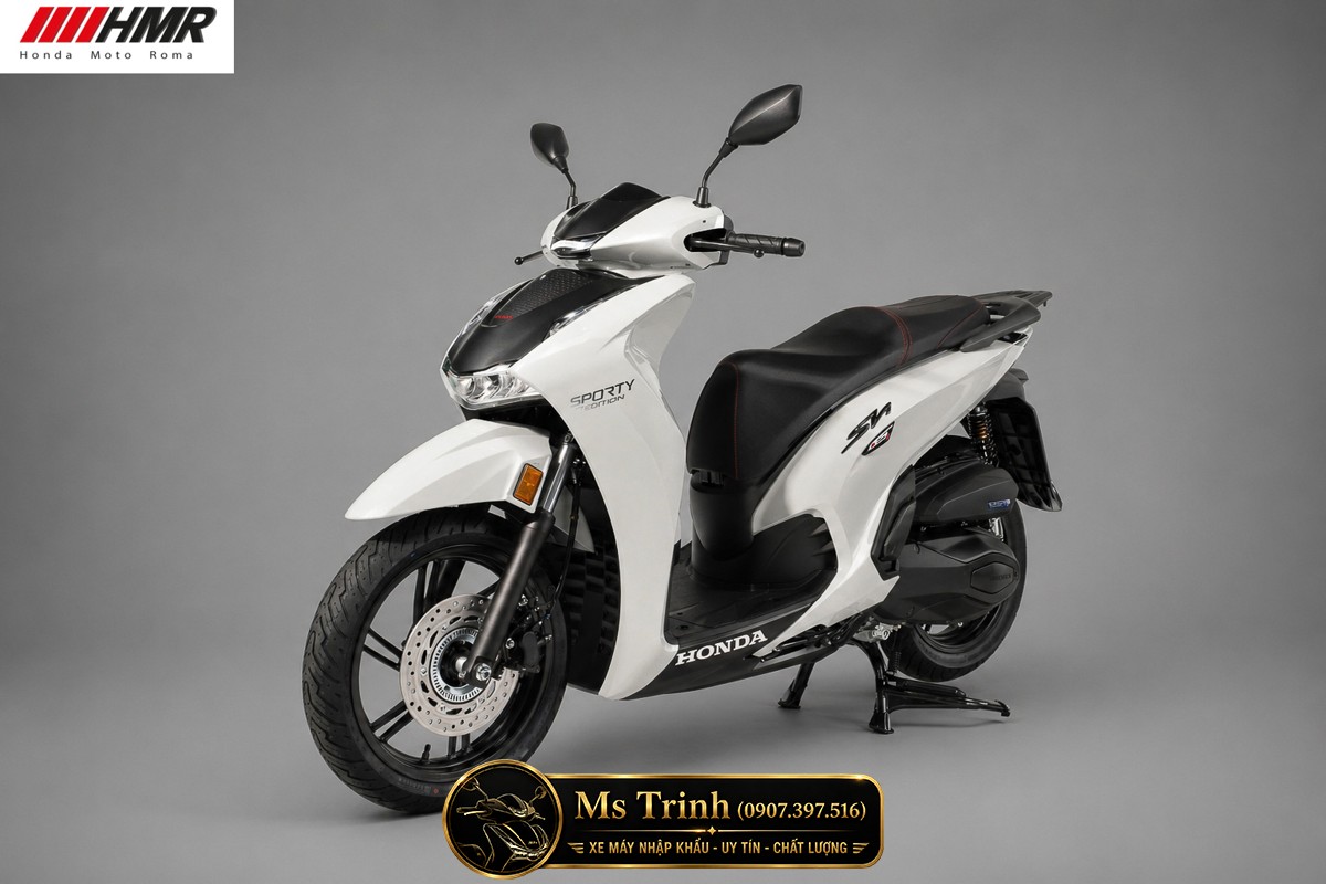 Honda SH350i nhập Ý 2026 tại An Giang - SH350i Sporty Trắng Nhám, Xám Bóng Đẳng Cấp Chuẩn Ý