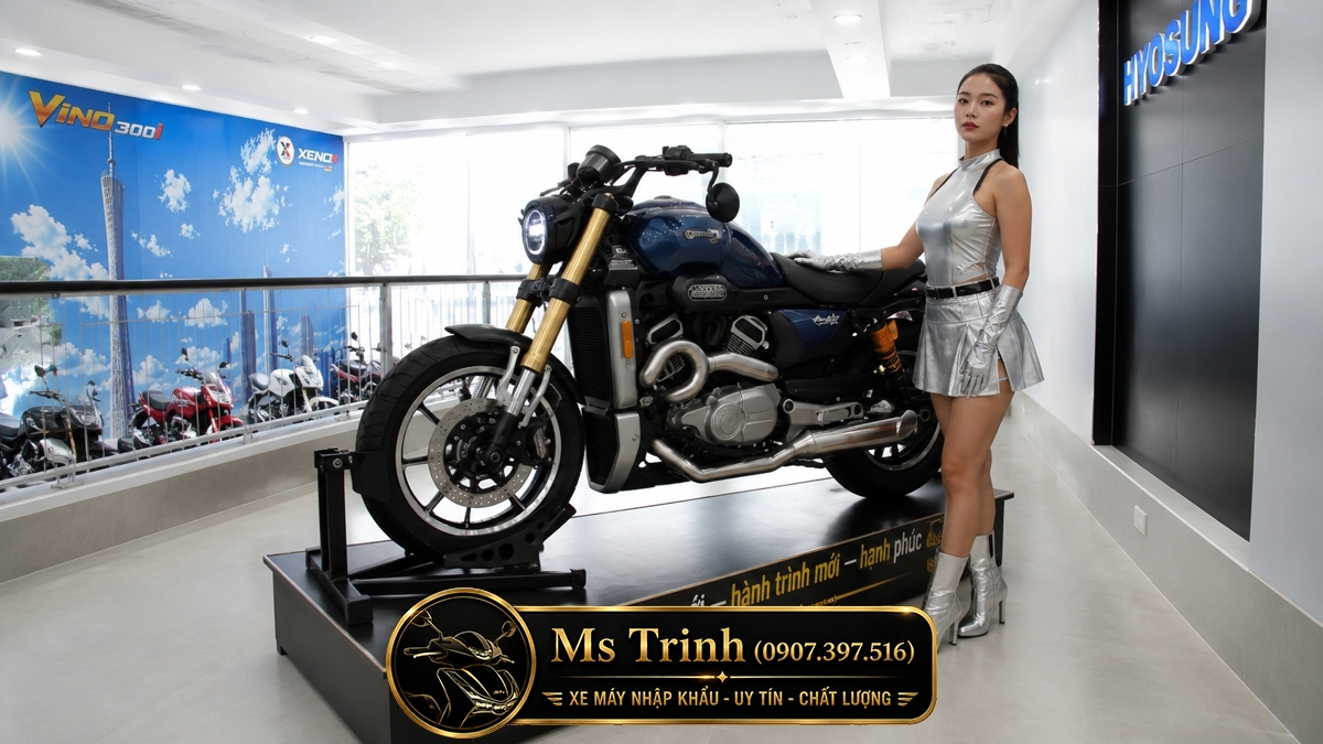 Hyosung GV350X tại An Giang - Cruiser 350cc Phong Cách Mỹ Cơ Bắp, Cá Tính