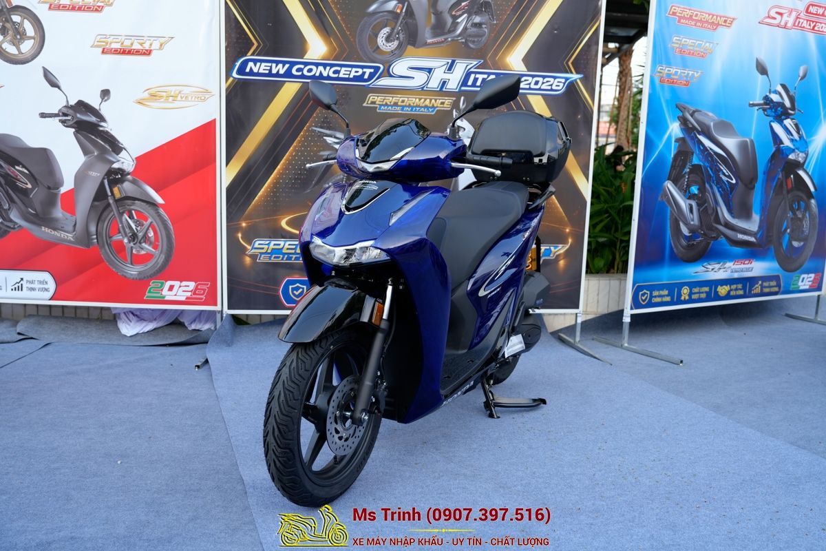 Honda SH150 Vetro Blue 2026 Limited Edition - Siêu phẩm SH Ý dàn áo xanh trong suốt cực hiếm tại An Giang