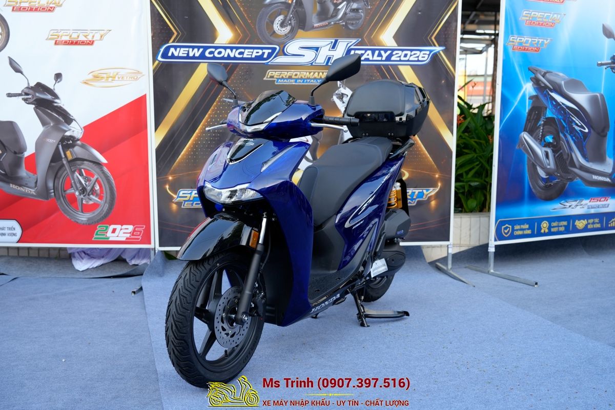 Honda SH150 Vetro Blue 2026 Limited Edition - Siêu phẩm SH Ý dàn áo xanh trong suốt cực hiếm tại An Giang